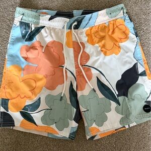 RVCA NWOT Floral Swim Shorts